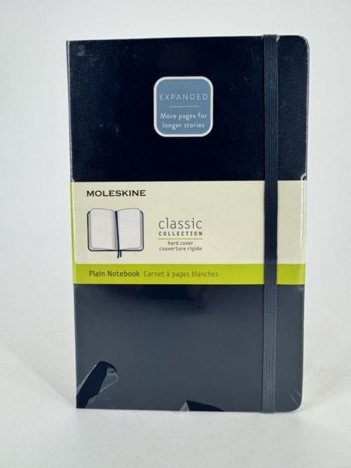 Moleskine Classic Collection Plain Notebook - Hard Cover - Couverture rigide - Carnet bleu à pages blanches - 400 pages