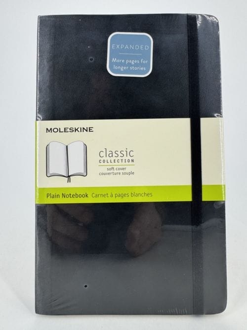 Moleskine Classic Collection Plain Notebook - Hard Cover - Couverture rigide - Carnet bleu à pages blanches - 400 pages