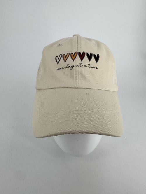 Casquette Crème - Coeurs - One day at a Time
