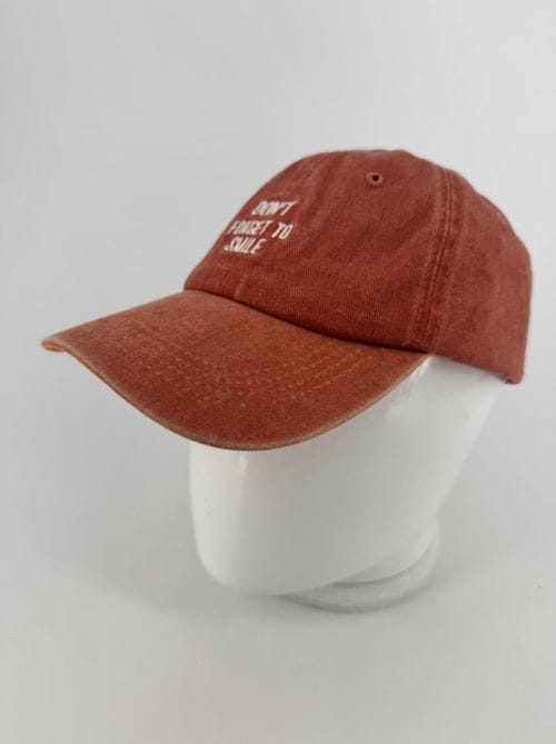 Casquette Brique - Don't forget to smile