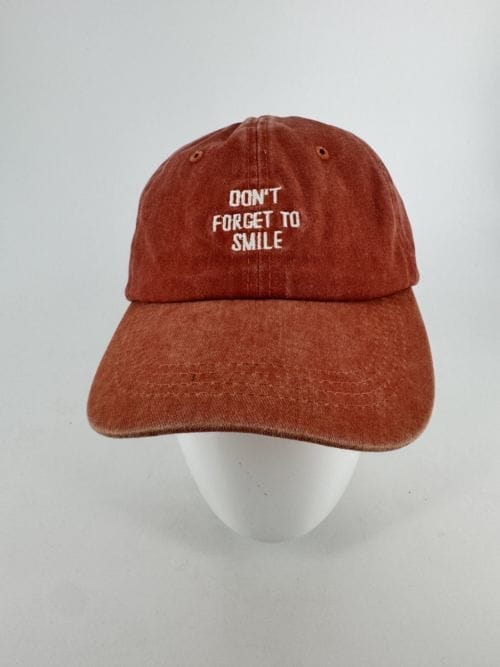 Casquette Brique - Don't forget to smile