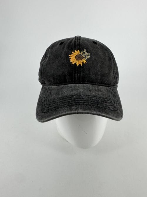 Casquette Grise - Tournesols Papillons