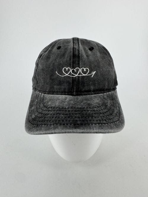 Casquette Grise - 3 coeurs