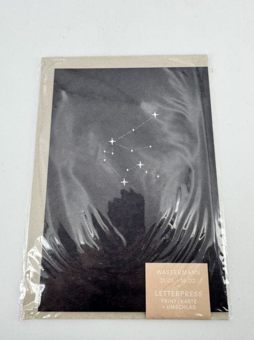 Carte signe du zodiaque - Verseau - Anna Cosma