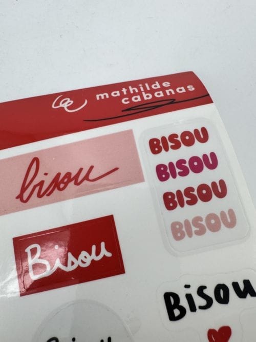 Autocollants " Bisou" - Mathilde Cabanas