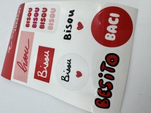 Autocollants " Bisou" - Mathilde Cabanas
