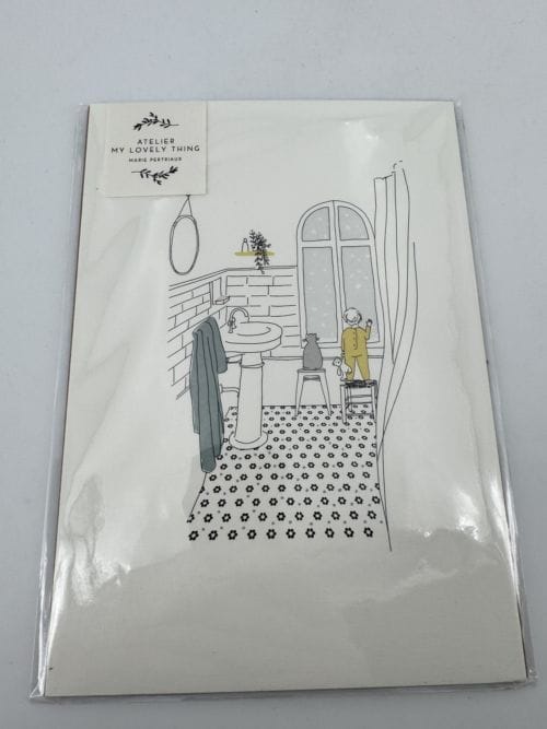 Carte Atelier My Love Thing - Marie Pertriaux Enfant dans la salle de bain