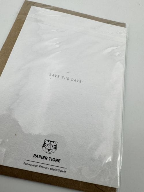 Carte avec enveloppe Papier Tigre - Invitation