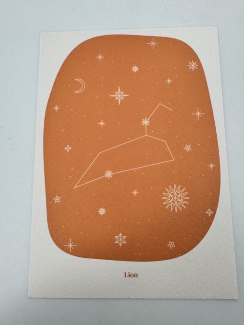 Carte Linon - signe astrologique - Lion