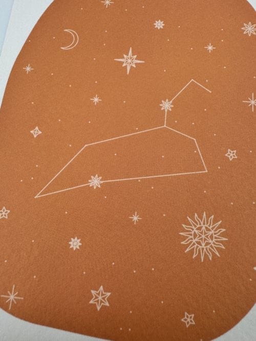 Carte Linon - signe astrologique - Lion