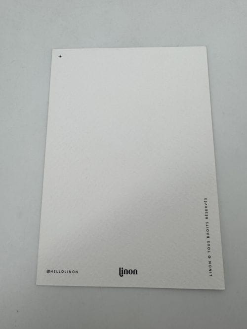 Carte Linon - Noël - boules de Noël et une lune