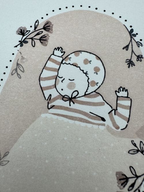 Carte My Lovely Thing - bébé qui dort