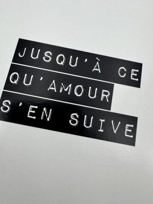 Carte atelierbeguin.com Poésie à poster - Jusqu'à ce qu'amour s'en suive