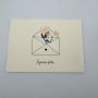 Carte petite Atelier My Lovely Thing - Joyeuse fêtes - Fleurs sortant d'une enveloppe