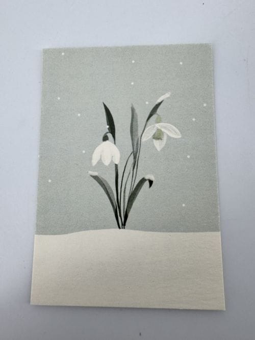 Carte petite Atelier My Lovely Thing - Deux fleurs sous la neige