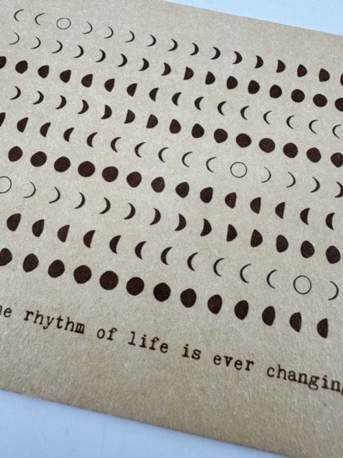 Carte cartonnée épaise Anna Cosma - The rythm of life is ever changing