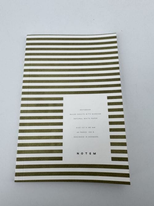 Carnet Notem - Notebook - Ruled sheets with margins - Natural Paper - Feuilles lignées avec marges vert - 64 pages - 100g
