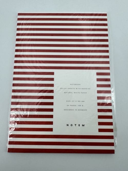 Carnet Notem - Notebook - Ruled sheets with margins - Natural Paper - Feuilles lignées avec marges rouge - 64 pages - 100g