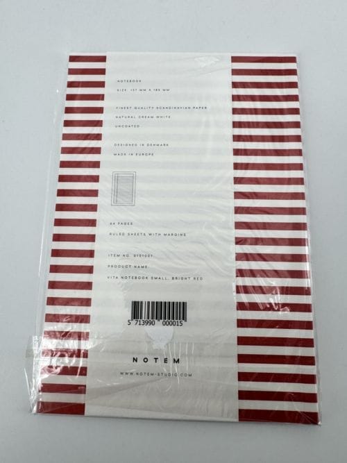 Carnet Notem - Notebook - Ruled sheets with margins - Natural Paper - Feuilles lignées avec marges rouge - 64 pages - 100g