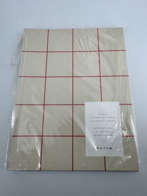 Carnet Notem - Plain sheets with margins - Ruled sheets with margins - lignes rouges - Feuilles simples avec marges - Feuilles lignées avec marges - 160 pages