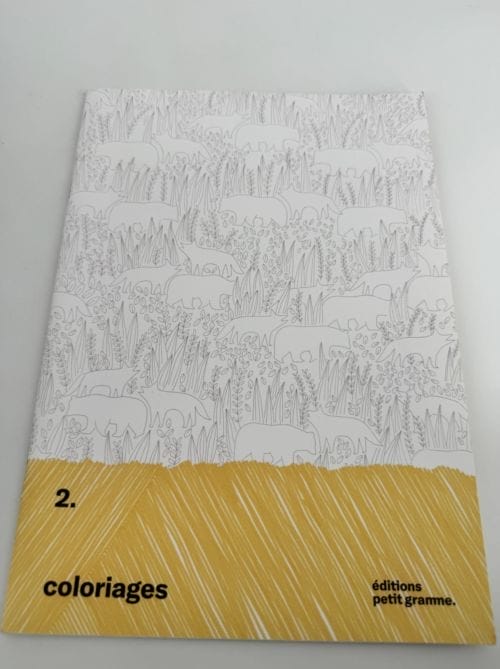 Cahier de coloriage n°2 jaune - Editions Petit gramme - 7 planches A3 - 5 pages d'apprentissage
