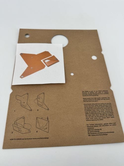 Kit de fabrication pour un porte cartes en cuir By Lemur