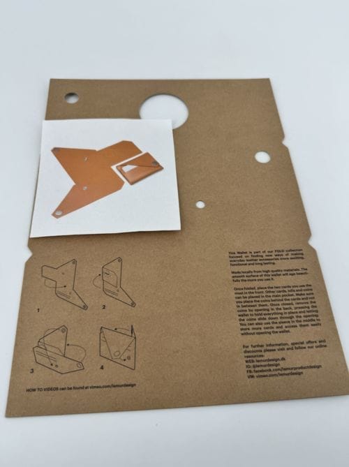 Kit de fabrication pour un porte cartes en cuir By Lemur