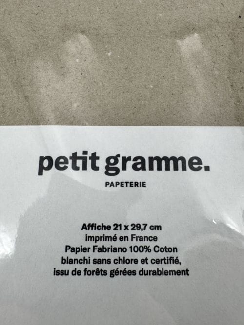 Affiche signée - Petit Gramme - Marlène Janin - Ours et loup feuillage coloré