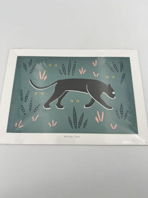 Affiche Monsieur Papier - Panthère noire