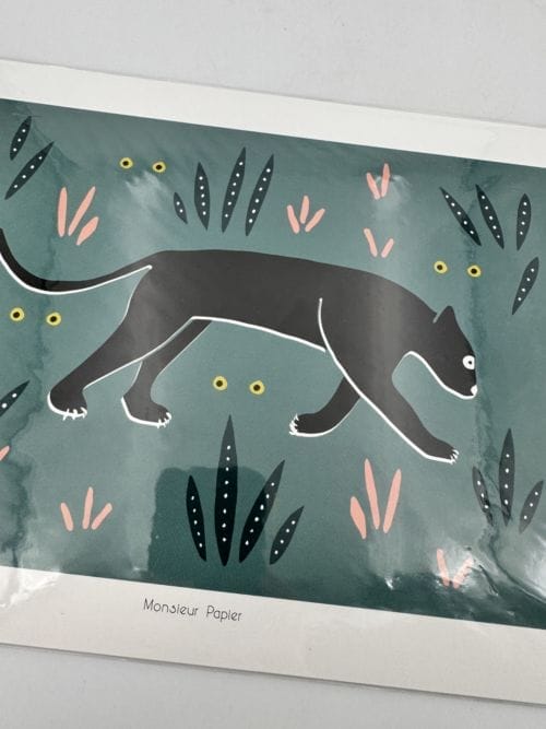 Affiche Monsieur Papier - Panthère noire