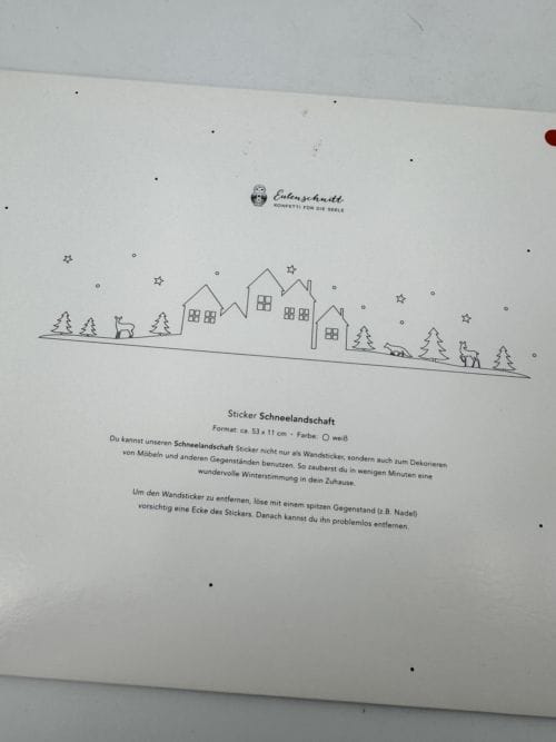 Sticker Eulenschnitt - Paysage de neige avec son guide de collage