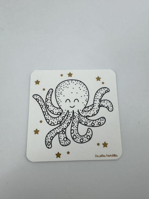 Carte Les petites hirondelles - Pieuvre et Pomme de pin