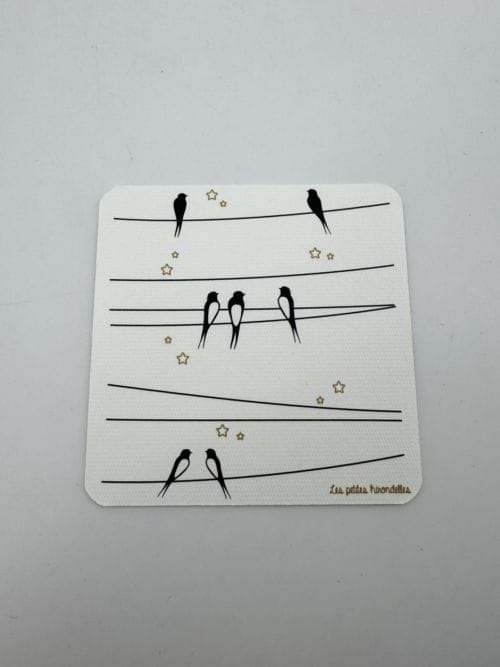 Carte Les petites hirondelles - Arc en ciel et hirondelles