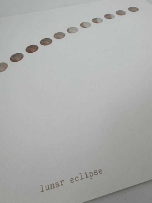 Affiche Lunar eclipse - Anna Cosma - éclipse de lune