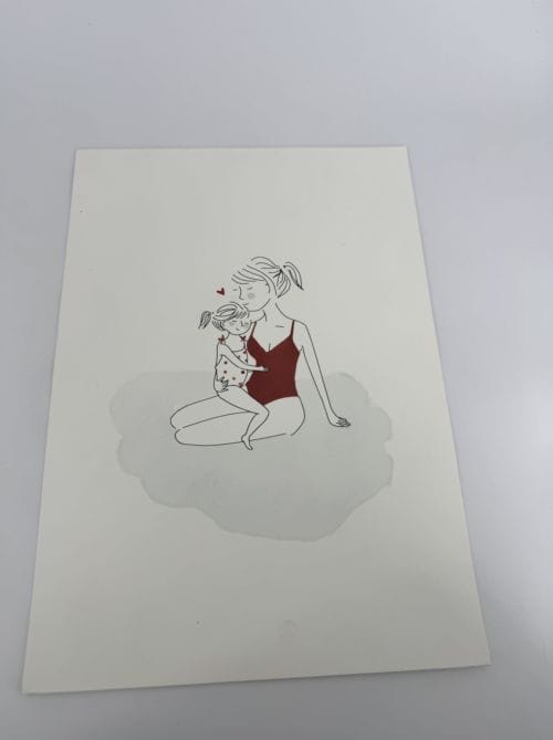 Affiche My Lovely Thing - Une mère et sa fille bisou (2 taches au verso)