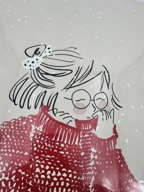 Affiche Atelier My Lovely Thing - Petite fille au pull rouge