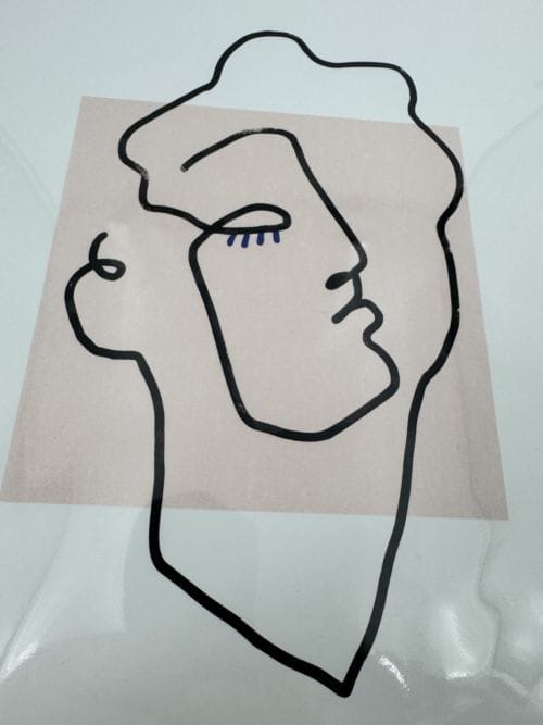 Affiche Shandor - visage sur fond rose