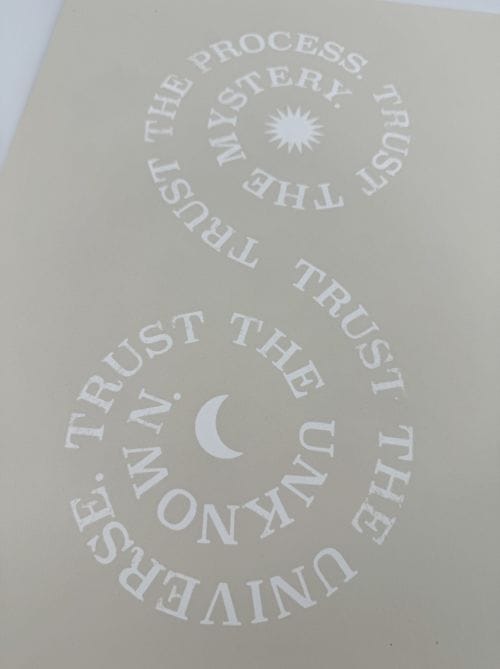 Affiche Shandor - Trust the Mystery. trust the Process. Trust the Univers. Trust the Unknown