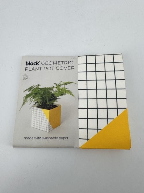 Cache pot jaune - Block goemetric Plant Pot Cover