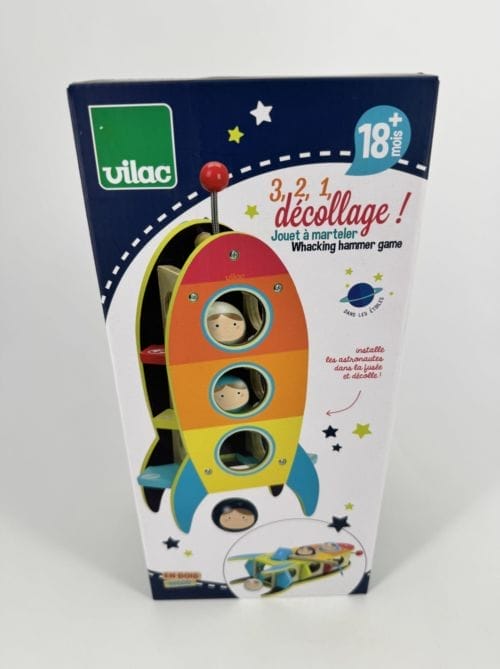 Jouet à marteler Fusée dans les étoiles en bois coloré Vilac 3048700024459