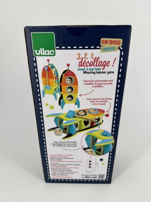 Jouet à marteler Fusée dans les étoiles en bois coloré Vilac 3048700024459
