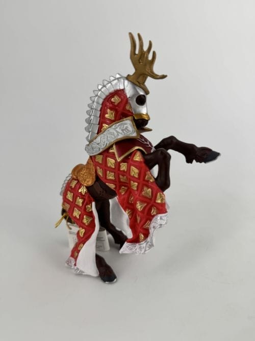 Cheval du Maître des armes cimier cerf - Rouge - PAPO 3465000399122