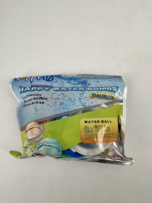 6 balles à eau silicone réutilisable 6cm coloré - générique waterfall 3701488607787