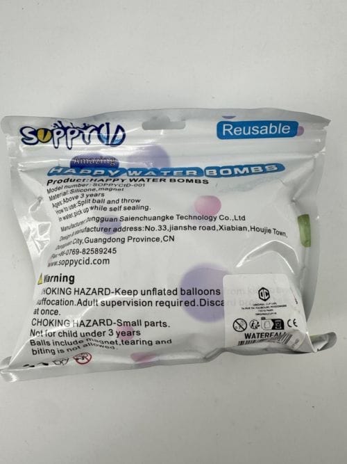 6 balles à eau silicone réutilisable 6cm coloré - générique waterfall 3701488607787