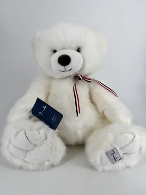 Peluche L'ours français blanc 50 cm Maïlou Tradition 3701221501228