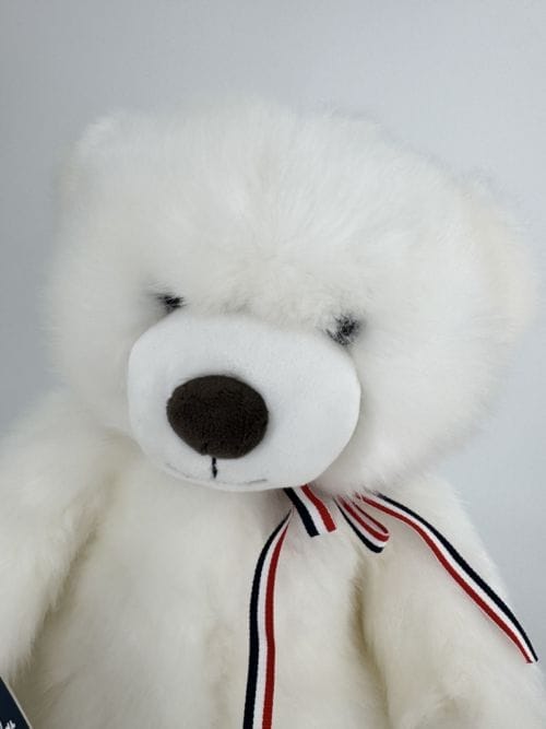 Peluche L'ours français blanc 50 cm Maïlou Tradition 3701221501228