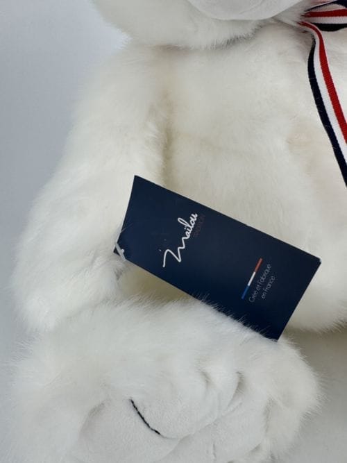 Peluche L'ours français blanc 50 cm Maïlou Tradition 3701221501228