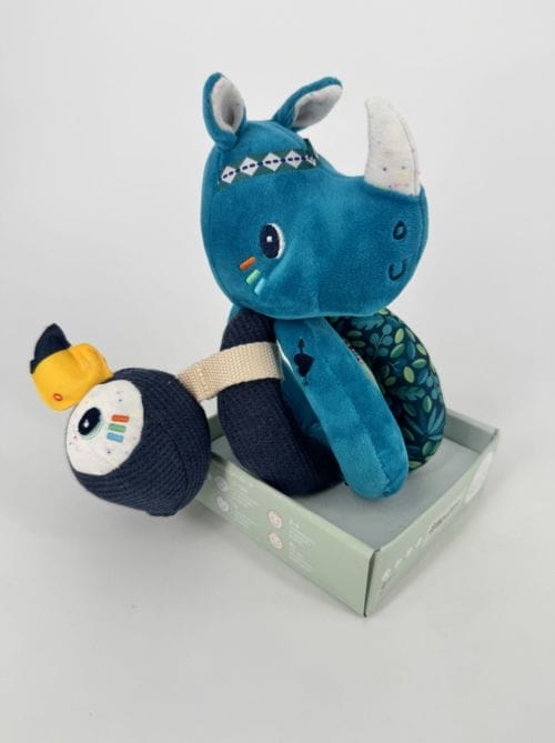 Hochet peluche avec poignées - Marius le rhinocéros Lilliputiens 5414834833706