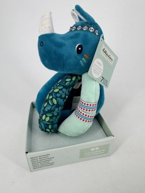 Hochet peluche avec poignées - Marius le rhinocéros Lilliputiens 5414834833706