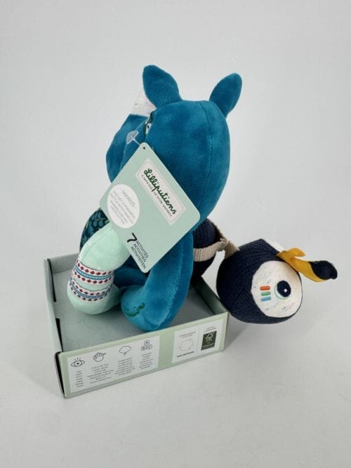 Hochet peluche avec poignées - Marius le rhinocéros Lilliputiens 5414834833706